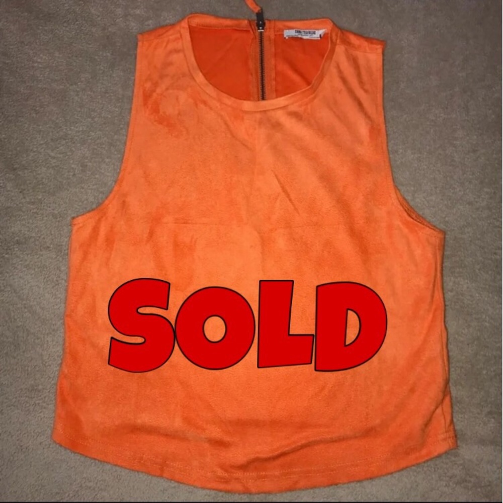 SOLD! Zara velvet crop top